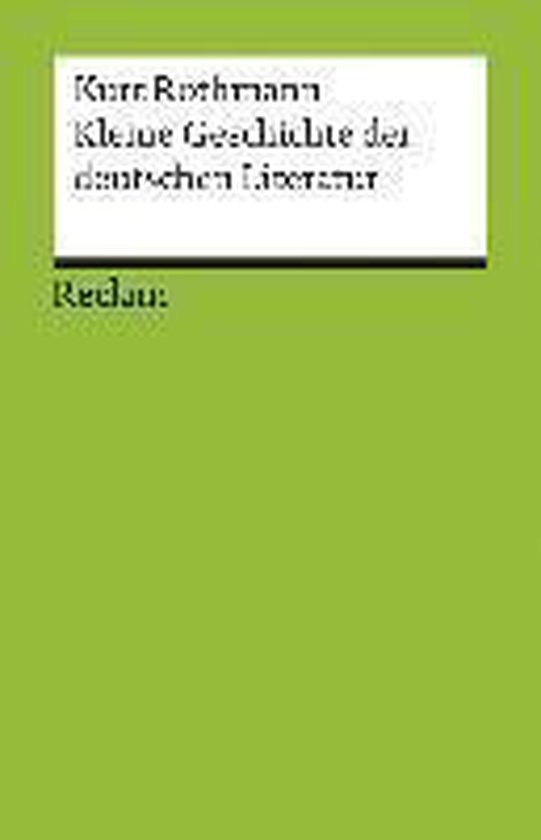 Kleine Geschichte der deutschen Literatur