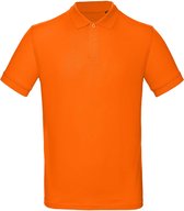 B&C Heren Oranje Polo REGULAR FIT Maat L 100 % Katoen