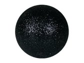Europalms kerstballen set zwart met glitters - 3,5cm - 48x