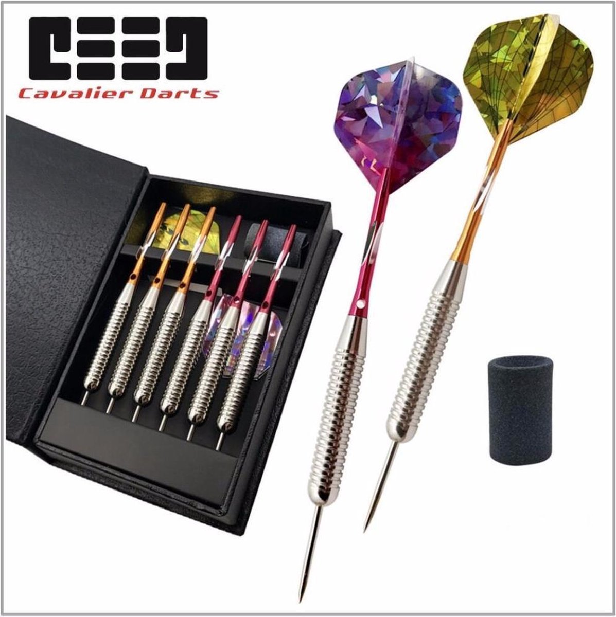 Luxe Set Dartpijlen Goud en Rood Shafts Dart Accessoires