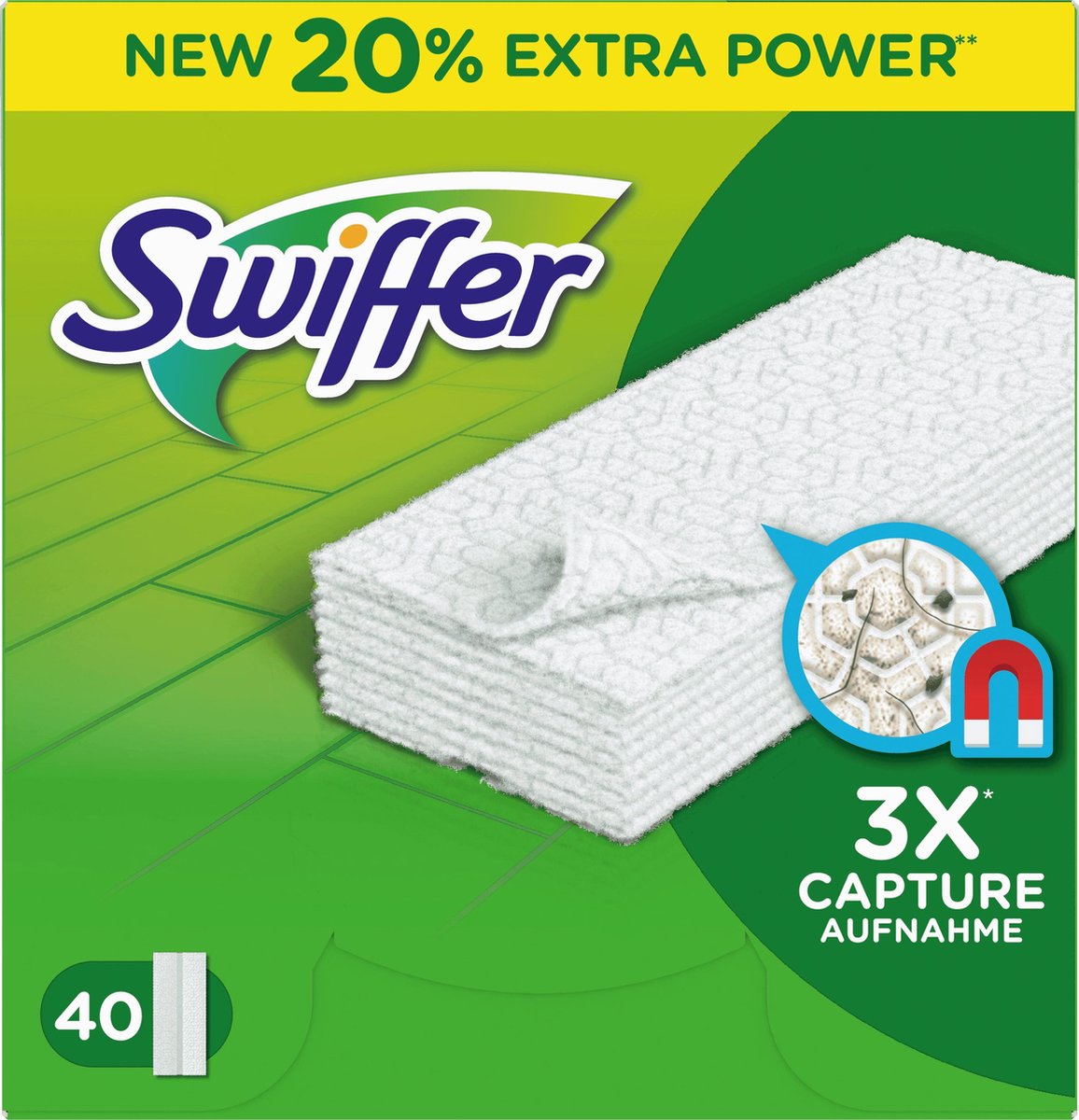 Swiffer balai attrape-poussière lingettes sèches pour parquet recharge x16