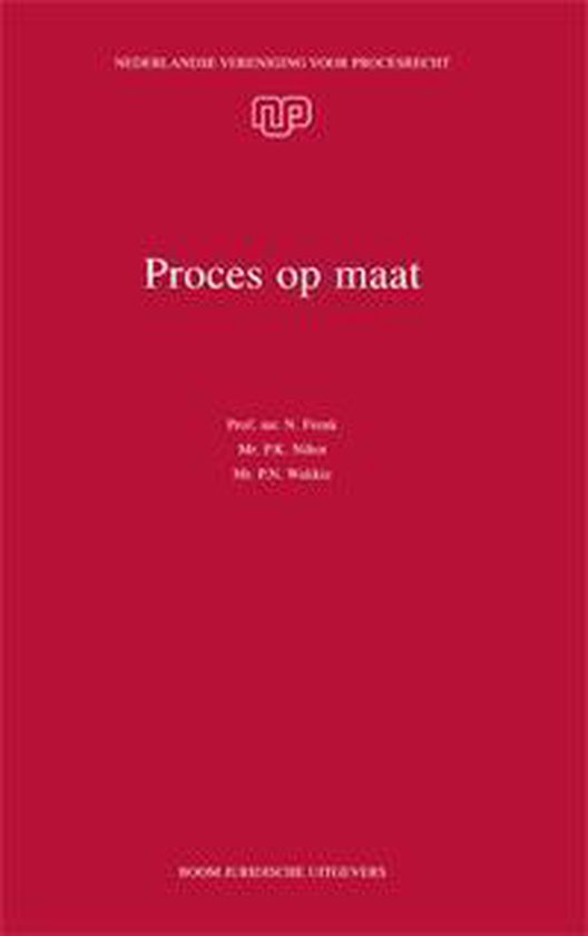 Nederlandse Vereniging voor Procesrecht 27 - Proces op maat - cover