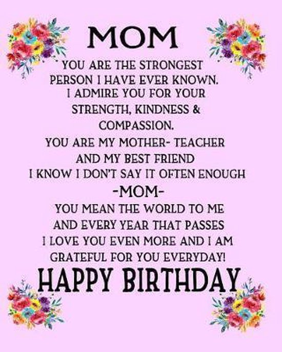 Happy Birthday To The Best Mom In The World Mom Happy Birthday, Marcy Mobley | 9781095290552 | Boeken | Bol.com