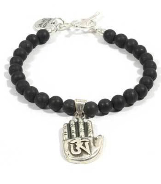 Heaven Eleven - onyx met 925 zilver buddha handje