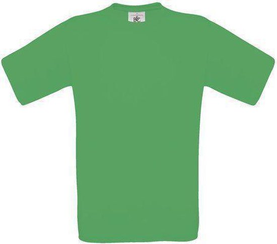 B&C Exact 150 Kids T-shirt Kelly Green Maat 7/8 (onbedrukt - 5 stuks)