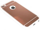 Spiegel hoesje beige siliconen Geschikt voor iPhone 5 / 5S / SE