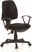 hjh office CITY 10- Chaise de bureau - Tissu - noir