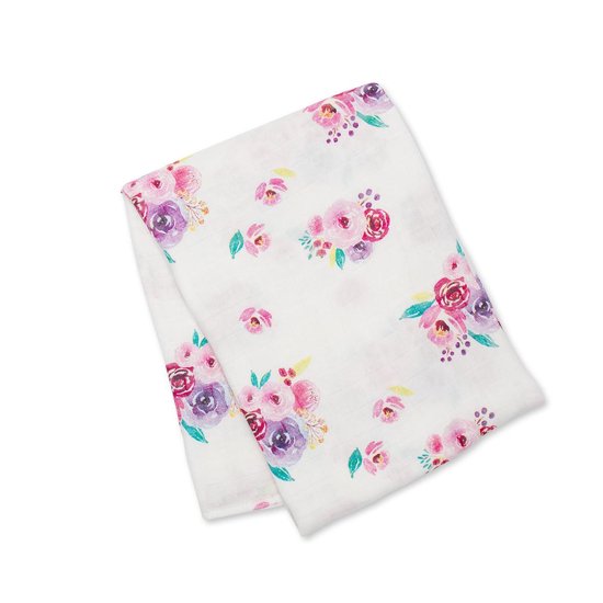 Lulujo Hello World - Swaddle & Mustje - Posies van Lulujo — afbeelding 4