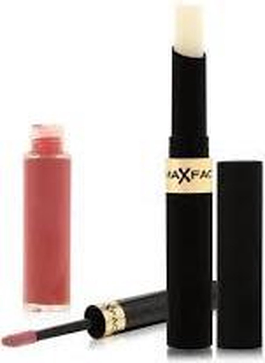Max Factor Lipfinity 003 Mellow Rose. Doosje met roze lipkleur en doorzichtige topcoat.