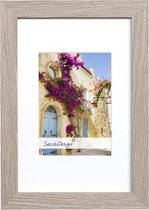 SecaDesign Fino Hout - Fotolijst 50x70 / 40x60 cm fotomaat met passe-partout - Grijs Eikenkleur