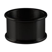 Quiges Stapelring Ring - Basisring  - Dames - RVS zwart - Maat 19 - Hoogte 10mm