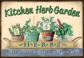 Wandbord - Kitchen Herb Garden -20x30cm-