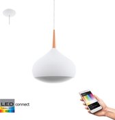 EGLO Connect Comba-C - Hanglamp - Wit en gekleurd licht - Ø290 - Wit, Koper