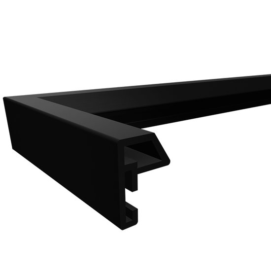 Zwart aluminium fotolijst profiel.