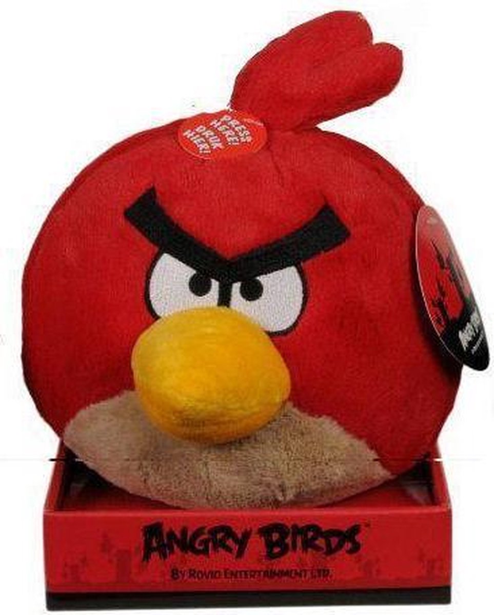 Rode Angry Bird knuffel Regular Red | bol.com