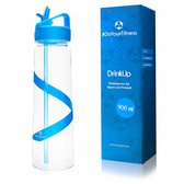 #DoYourFitness - Drinkfles - »DrinkUp« - Sportfles met geavanceerde sluitingstechnologie - 900ml  - Blauw
