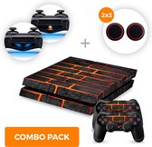 Lava Brick Skins Pakket - PS4 PlayStation Stickers