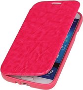 Bestcases Roze TPU Booktype Motief Hoesje Samsung Galaxy S4