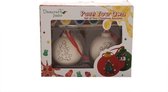 Cosy&Trendy Verf je eigen kerstbal Ø 6 cm - incl 6 kleuren verf - Set-2