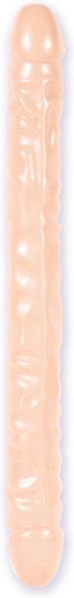 Doc Johnson Built In America dubbele dildo Veined Double Header White 18'' wit - 45,21 cm