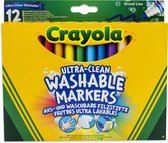 Crayola 12 Vilstiften Kegelpunt Ultra-Clean