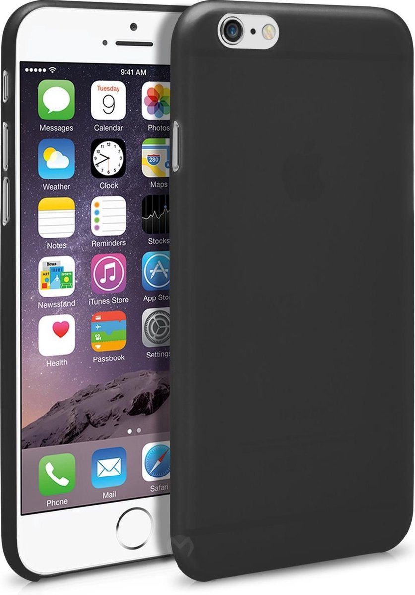 Back Cover voor Apple iPhone 6 Plus/6S Plus - Effen Kleur - Zwart
