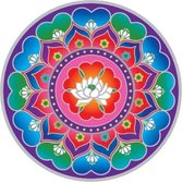 Raamsticker Lotushart Mandala - 14 cm (2 stuks) - L