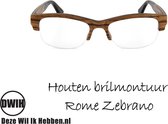 Monture de lunettes en bois Rome Zebrano