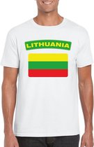 T-shirt met Litouwse vlag wit heren XL