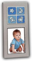 Aluminium Baby Fotolijst Bebe Blauw 4,5cmx7cm AMK24-B
