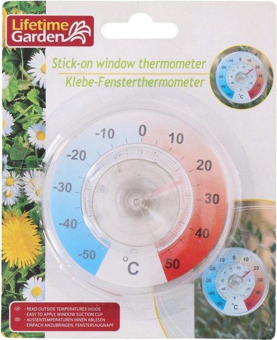 Thermometer op zuignap 9 cm