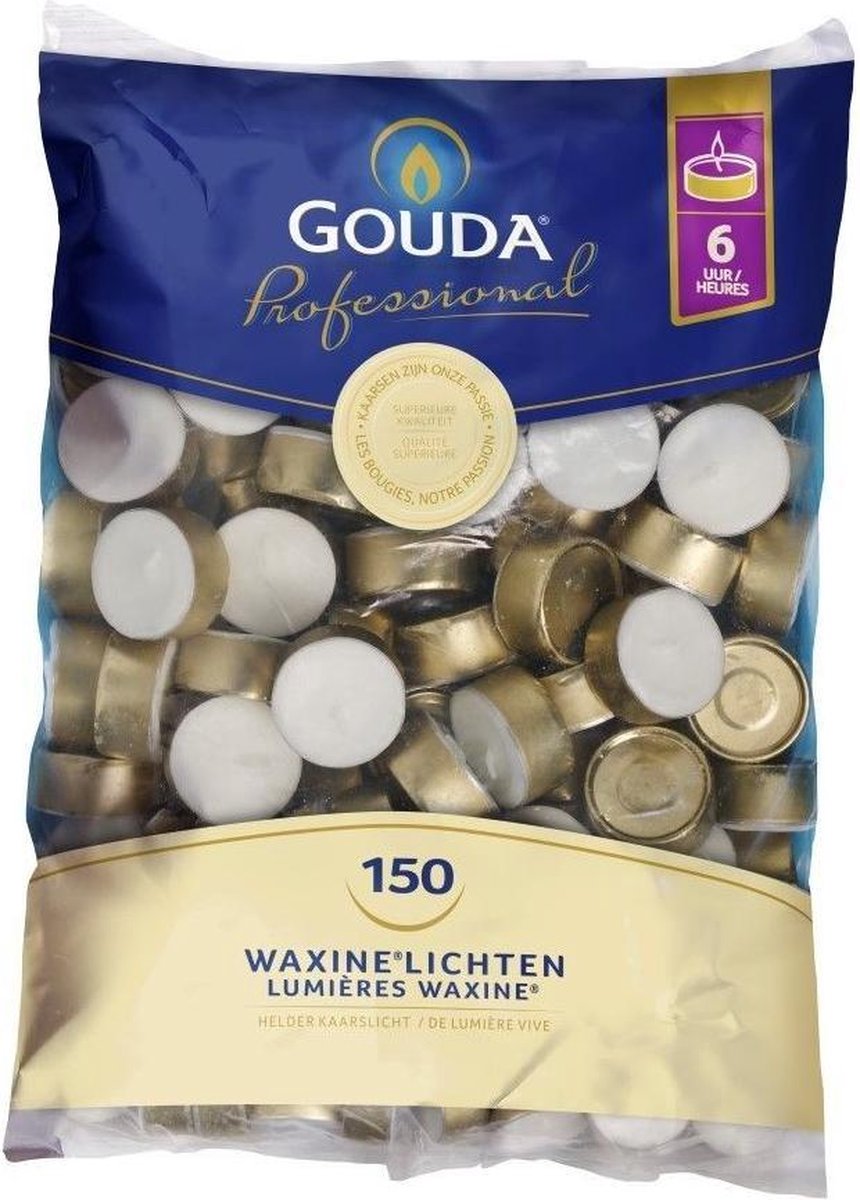 bar waar dan ook ontrouw Horeca Gouda Theelichten 6uur 38mm zak Wit kwaliteit bulk (150 stuks) |  bol.com