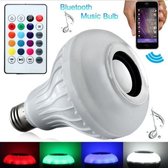 Bluetooth muziek LED lamp met RGB kleuren + Afstandsbediening (e27 fitting)