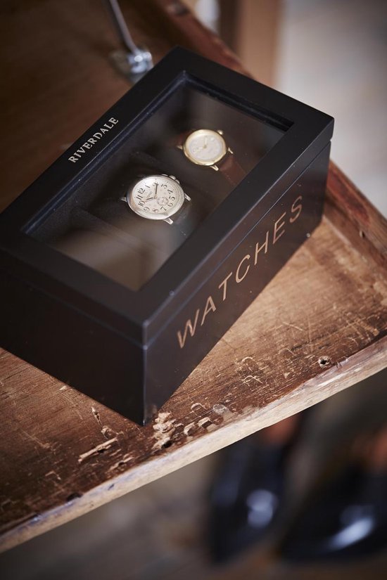 Gluren Herdenkings bewondering Riverdale Horlogebox - Zwart - 38 cm | bol.com