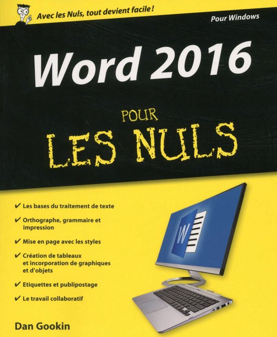 Word 2016 Pour les Nuls - cover