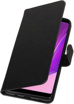 Zwart Pull-Up Booktype Hoesje voor Samsung Galaxy A9 2018