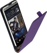 LELYCASE Flip Case Lederen Hoesje HTC One Max Lila