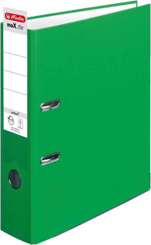 Herlitz MaX.File Protect A4 Folder - 5cm Spine, Turquoise, With Label (1 Piece) - View #14