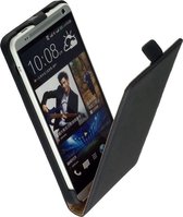 LELYCASE Flip Case Lederen Hoesje HTC One Max Zwart