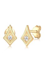 Elli Oorbellen Studs astro kristal trend 925 zilver verguld