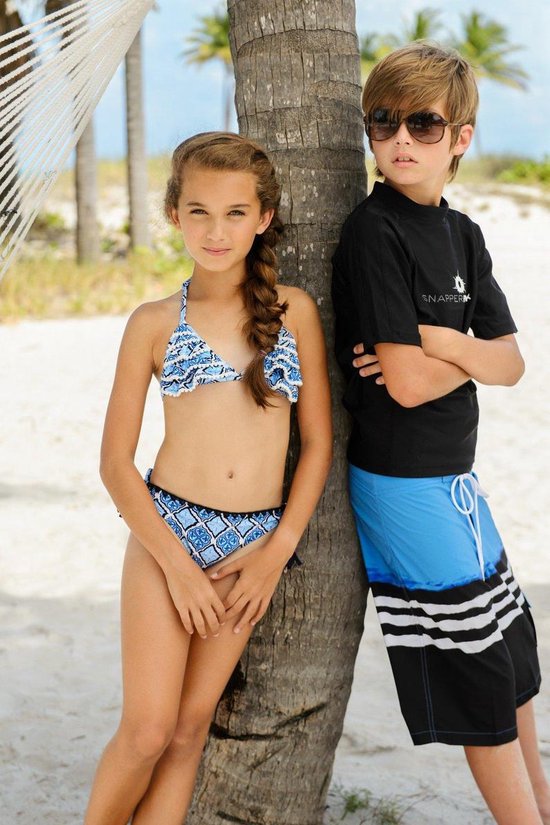 verkorten snorkel Il Snapper Rock UV werende Bikini Kinderen Franje Moroccan - Blauw - Maat  128-134 | bol.com