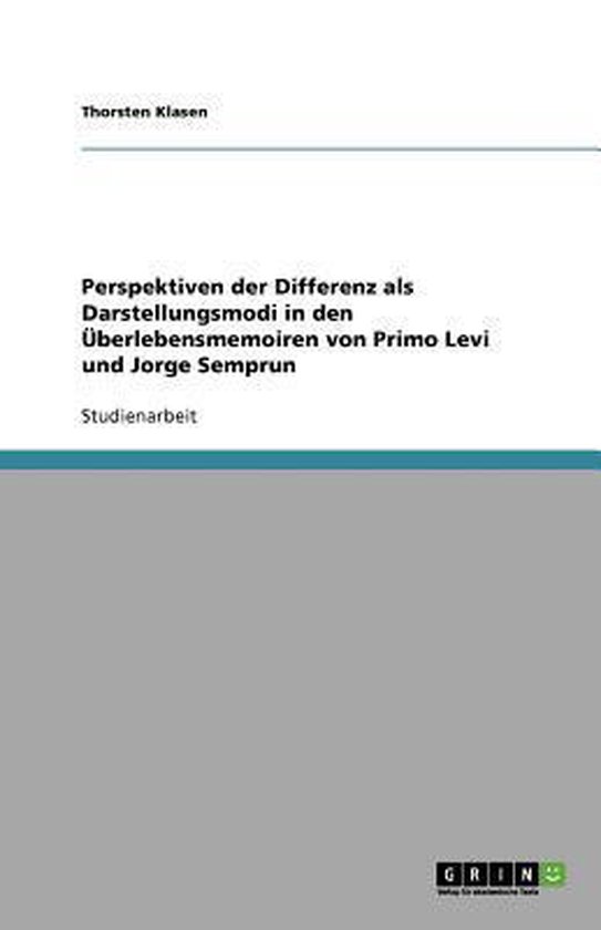 Perspektiven der Differenz als Darstellungsmodi in den Über ... - cover