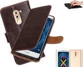 MP Case donkerbruin vintage look hoesje voor Huawei Honor 6X 2016 book case