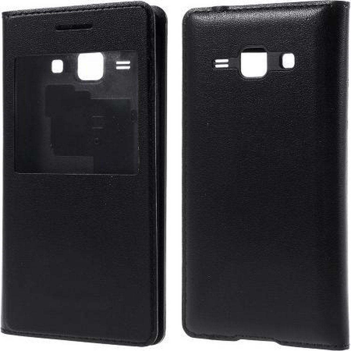 Smart Sview Case Flip cover hoesje Geschikt voor: Samsung Galaxy J1 2016 zwart