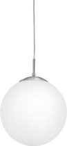EGLO Rondo - Suspension - 1 lumière - Ø250mm. - Nickel mat - Blanc