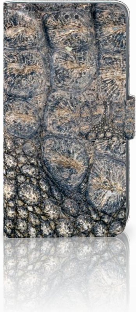 Apple iPhone Xr Telefoonhoesje met Pasjes Krokodillenprint