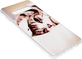 ADEL Siliconen Back Cover Hoesje Geschikt voor Samsung Galaxy S10 - Schattige Kat