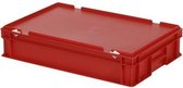 Boîte de rangement / caisse empilable - Polypropylène - 23,2 litres - Rouge