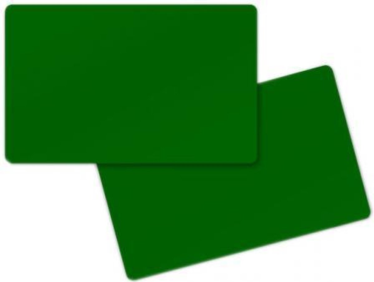 100 stuks Glanzend gelamineerde groene PVC kaarten - Prijskaarten