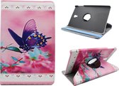 Samsung Galaxy Tab A 10.5 (2018 T590/T595) Hoes met Print - Draaibare Tablet Case met Standaard - Vlinder